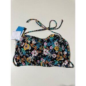 ONeill Womens Tatum Floral Bandeau Bikini Top XL Multi-Way Sustainable Swimwear